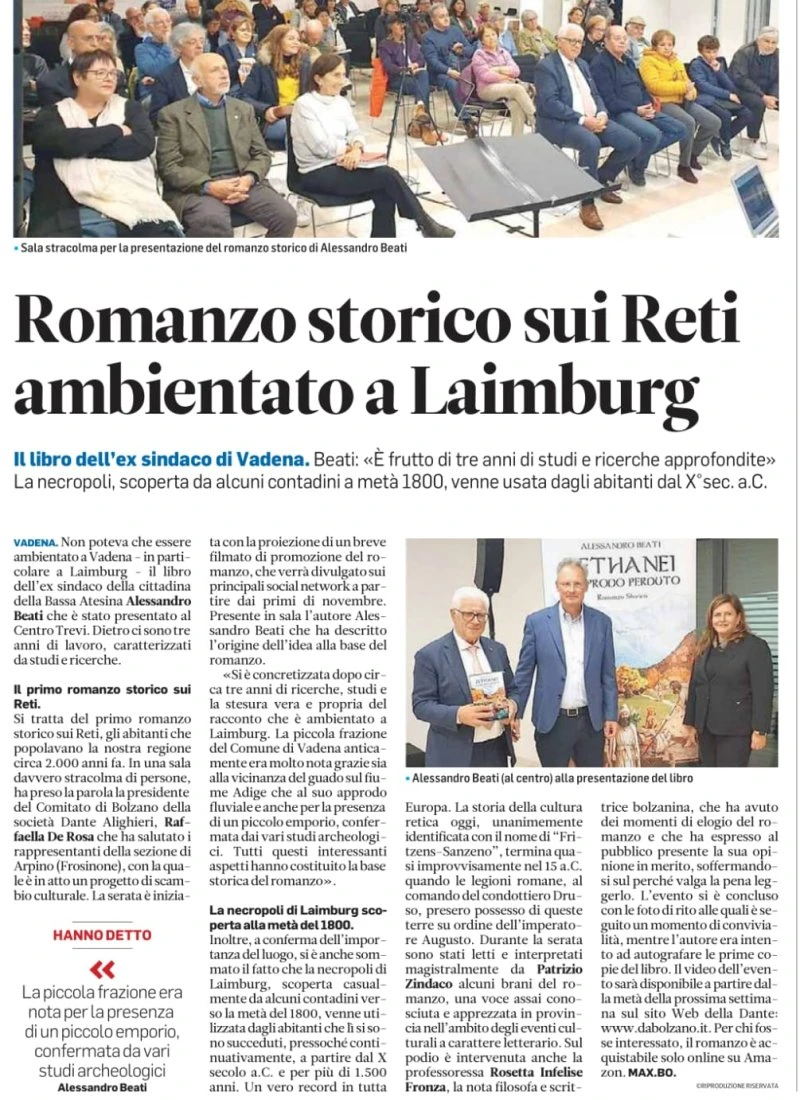 Romanzo storico sui Reti ambientato a Laimburg