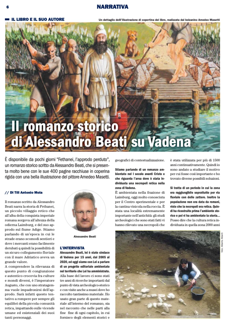 Il romanzo storico di Alessandor Beati su Vadena